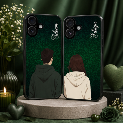 Personalized Couple Mobile Cover with Custom Names – Available for All Models! 96