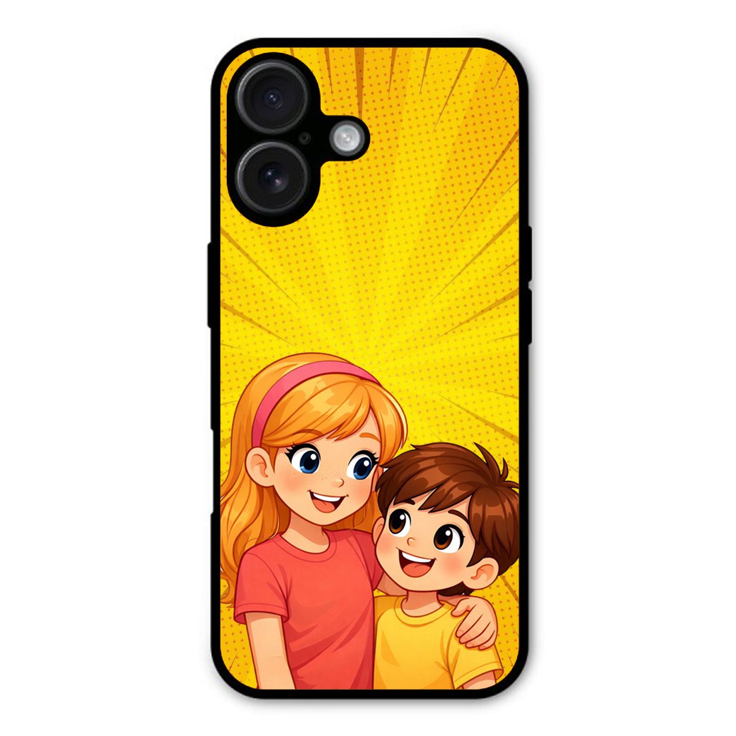 Sibling Love Custom Name Phone Cover – Brother & Sister Design | Available for All Mobile Models!