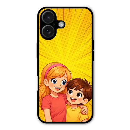 Sibling Love Custom Name Phone Cover – Brother & Sister Design | Available for All Mobile Models!