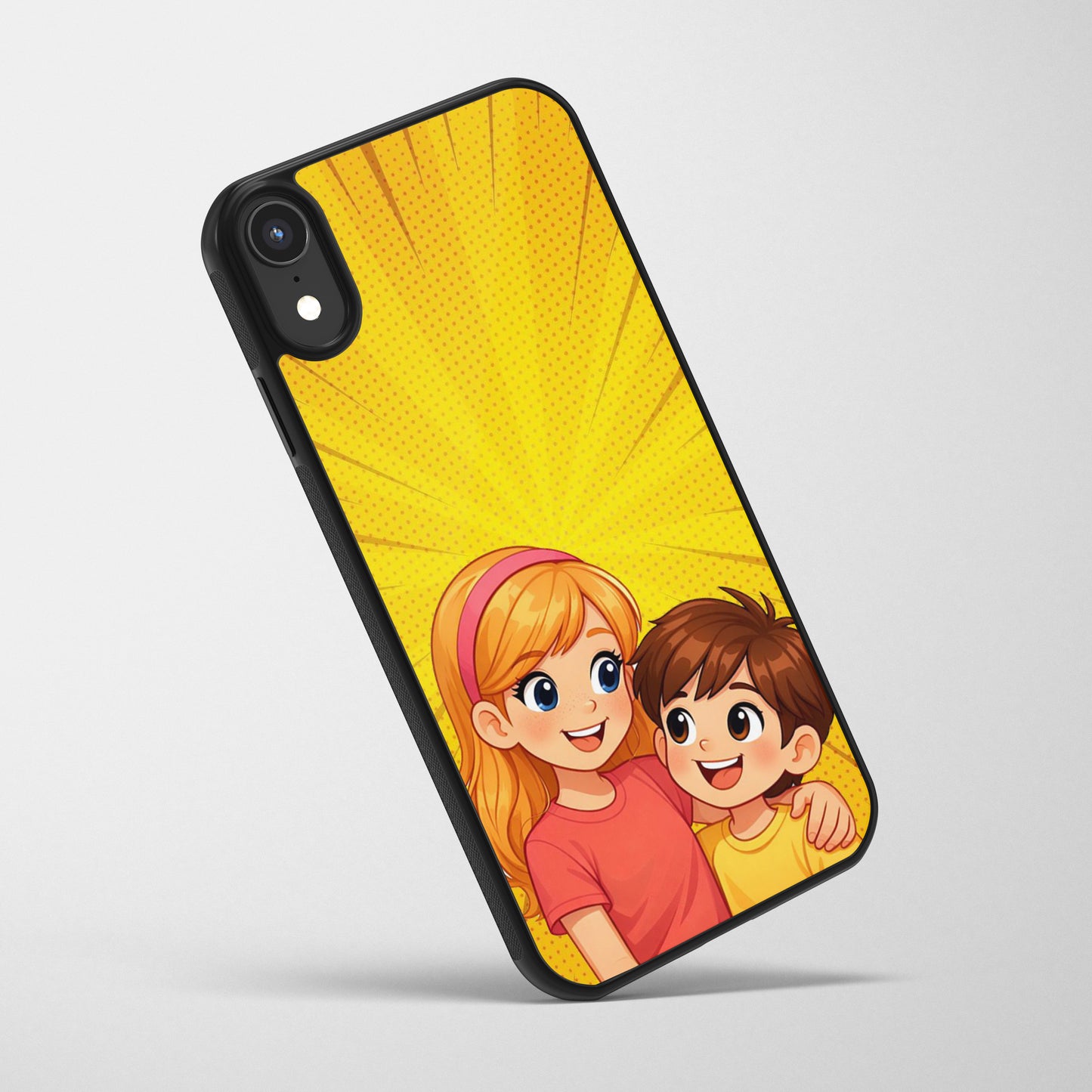 Sibling Love Custom Name Phone Cover – Brother & Sister Design | Available for All Mobile Models!