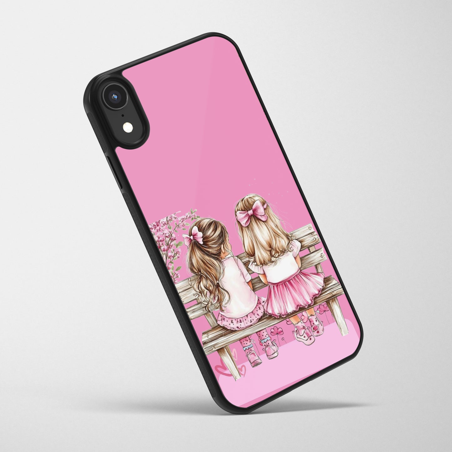 Side by Side or Miles Apart, Sisters Stay Connected – Custom Name Cover | Available for all Mobile Models!