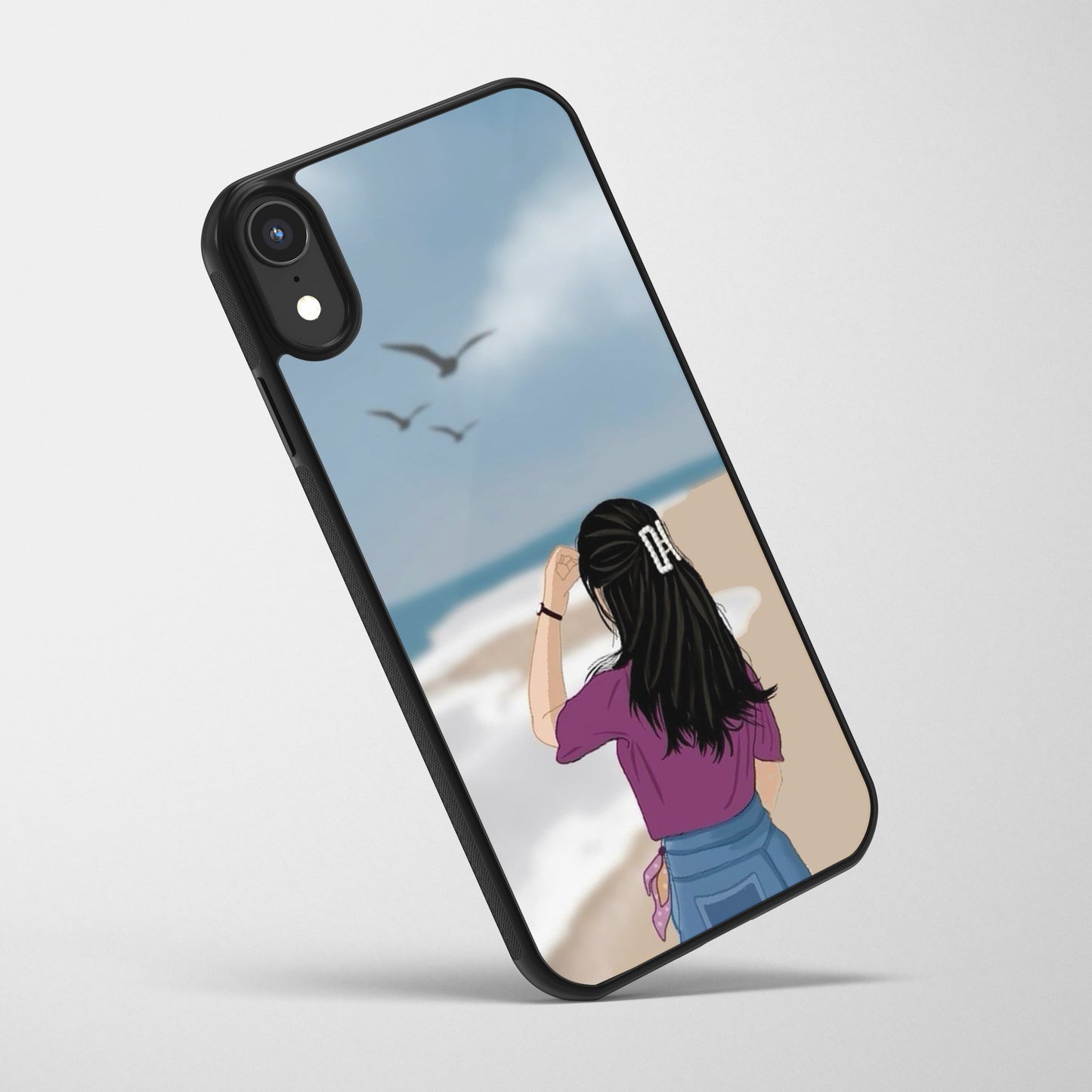 Lovely Girl Custom Name Phone Case - Available for All Mobile Models!
