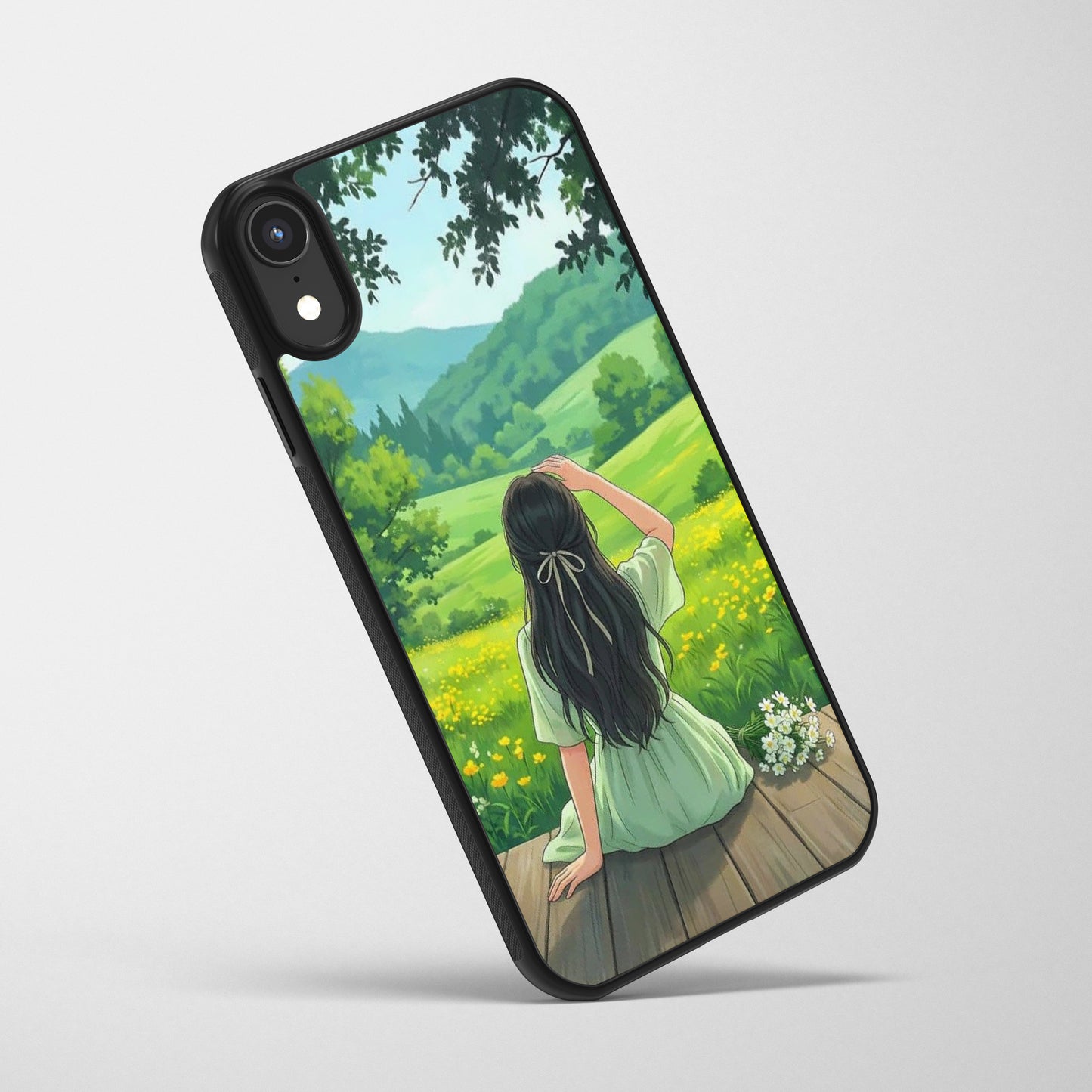 Aesthetic Girl Art Name Phone Cover - Available for All Mobile Models!