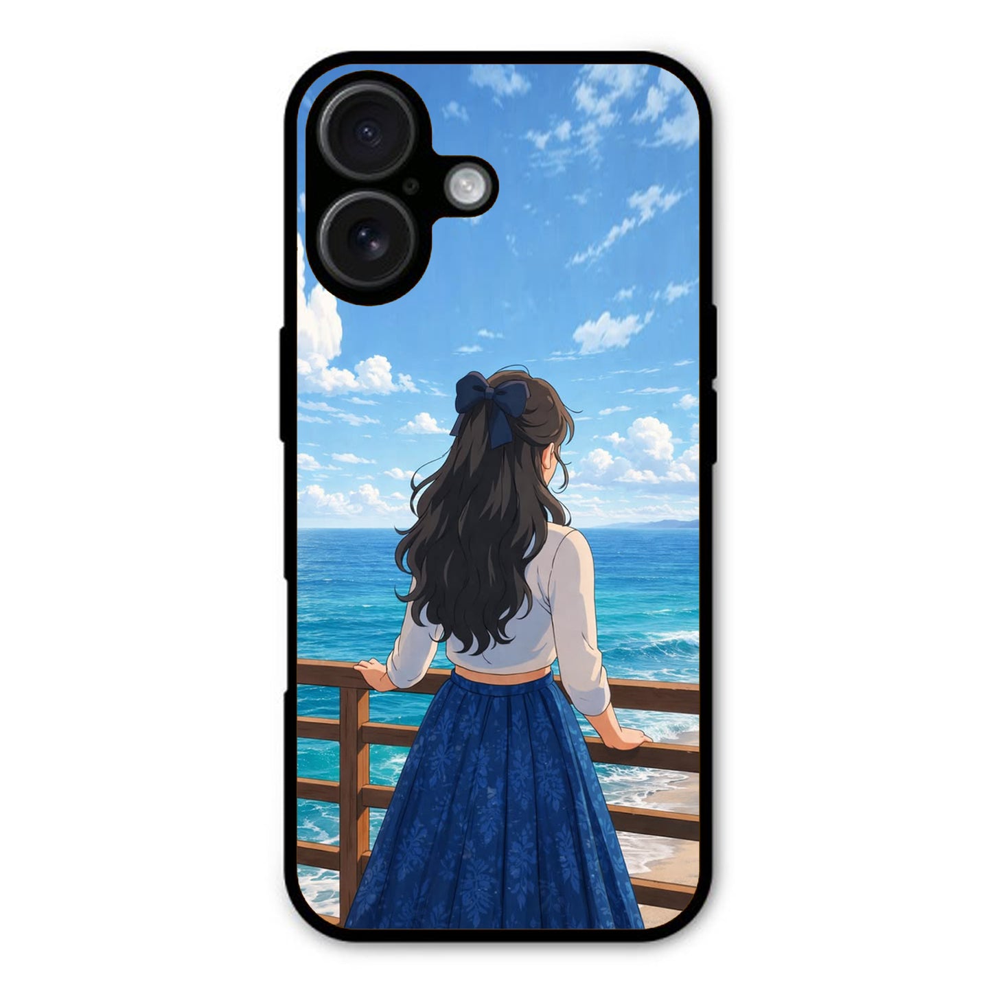 Elegant Girl Art Personalized Case - Available for All Mobile Models!