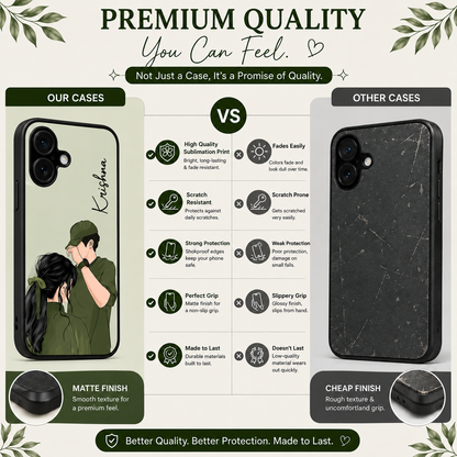 Personalized Couple Mobile Cover with Custom Names – Available for All Models! 36